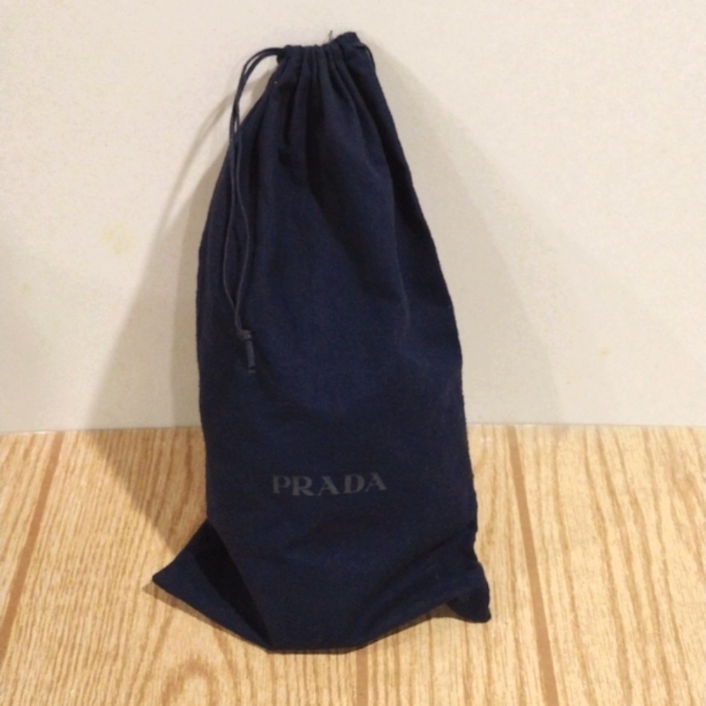 PRADA | Blue Drawstring Storage Dust Bag Dustbag 8.5 x 15-in Excellent Condition